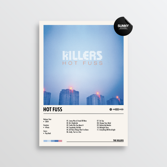 The Killers Hot Fuss merch custom album cover poster music poster personalized gifts poster mockup poster template album posters for wall Sunny Designs Poster 