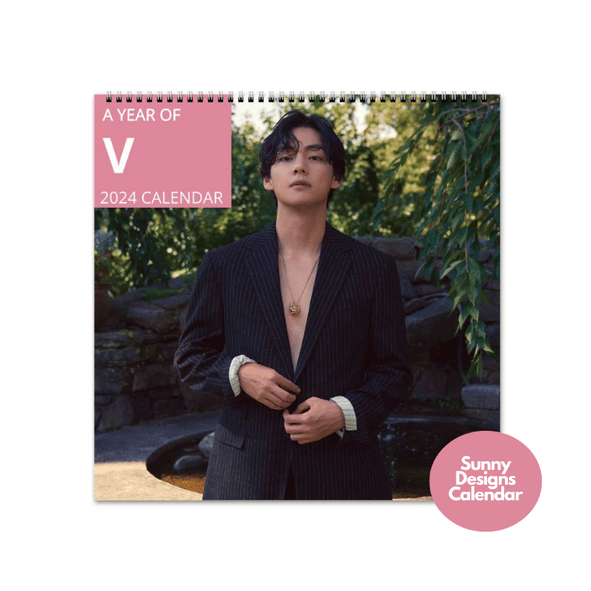 V BTS 2026 Wall Calendar - Sunny Designs Posters Celebrity Wall Art - Unique Gift - Celebrity Calendar Planner Desk