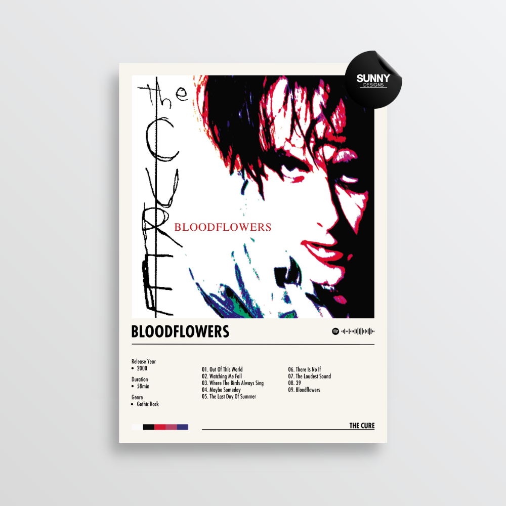 The Cure Bloodflowers merch custom album cover poster music poster personalized gifts poster mockup poster template album posters for wall Sunny Designs Poster