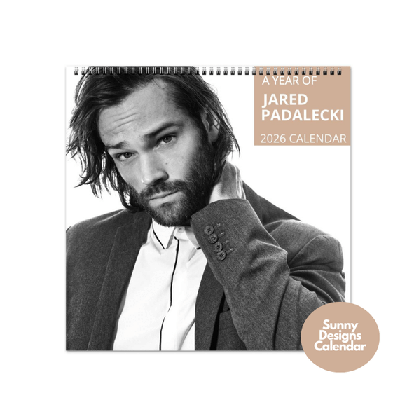Jared Padalecki 2026 Wall Calendar - Sunny Designs Posters Celebrity Wall Art - Unique Gift - Celebrity Calendar Planner Desk