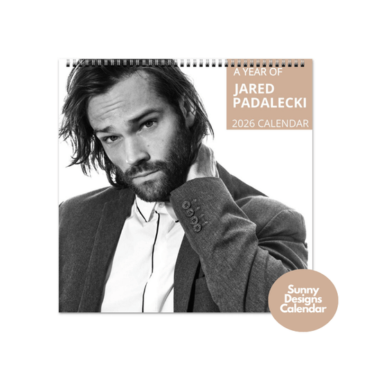 Jared Padalecki 2026 Wall Calendar - Sunny Designs Posters Celebrity Wall Art - Unique Gift - Celebrity Calendar Planner Desk