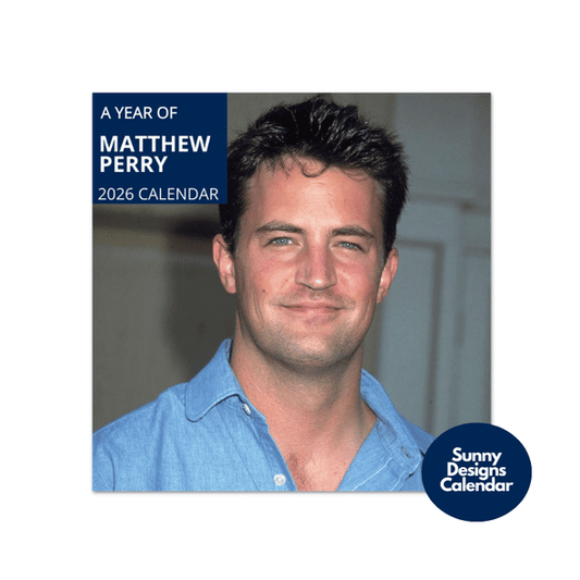 Matthew Perry 2026 Wall Calendar - Sunny Designs Posters Celebrity Wall Art - Unique Gift - Celebrity Calendar Planner Desk