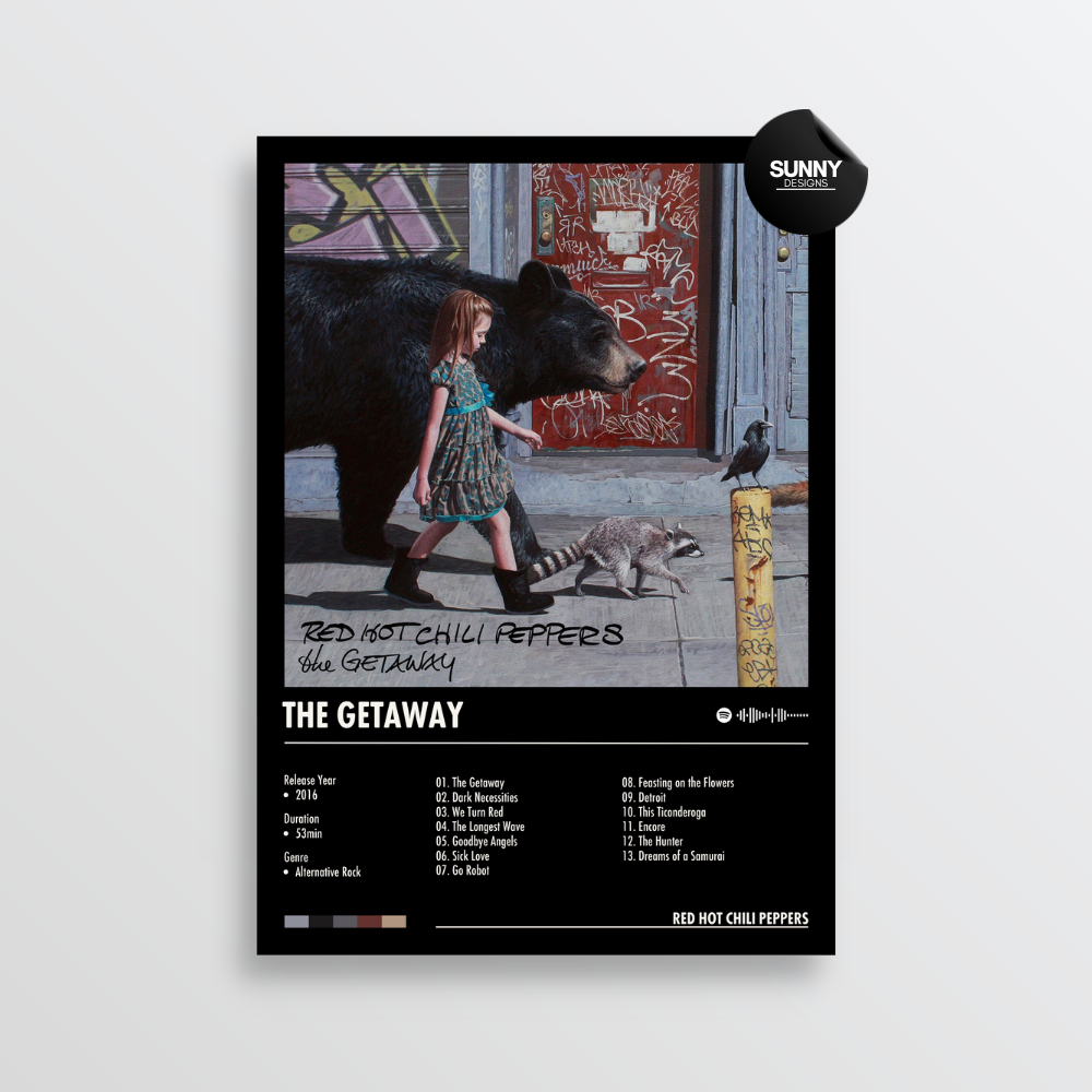 Red Hot Chili Peppers The Getaway merch custom album cover poster music poster personalized gifts poster mockup poster template Sunny Designs Poster 