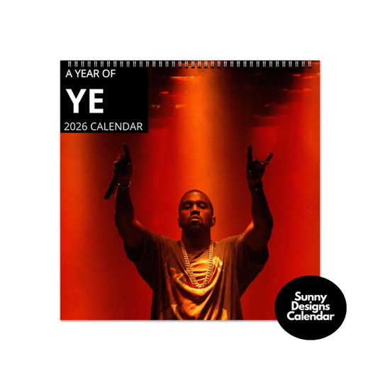 Kanye West 2026 Wall Calendar - Sunny Designs Posters Celebrity Wall Art - Unique Gift - Celebrity Calendar Planner Desk