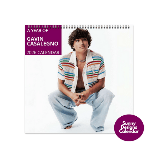 Gavin Casalegno 2026 Wall Calendar - Sunny Designs Posters Celebrity Wall Art - Unique Gift - Celebrity Calendar Planner Desk