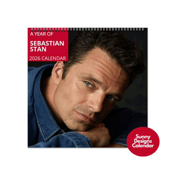 Sebastian Stan 2026 Wall Calendar - Sunny Designs Posters Celebrity Wall Art - Unique Gift - Celebrity Calendar Planner Desk
