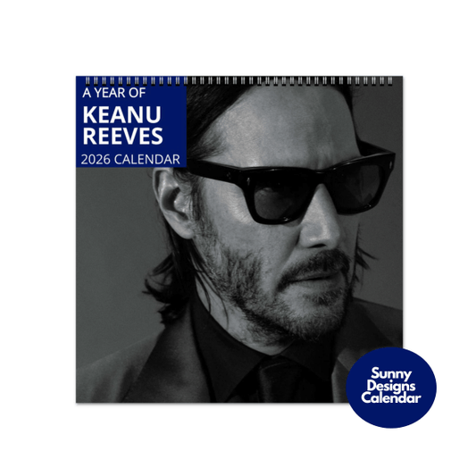 Keanu Reeves 2026 Wall Calendar - Sunny Designs Posters Celebrity Wall Art - Unique Gift - Celebrity Calendar Planner Desk 