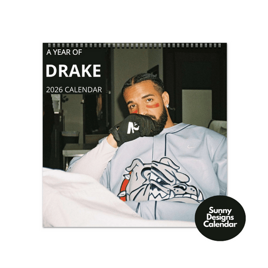 Drake 2026 Wall Calendar - Sunny Designs Posters Celebrity Wall Art - Unique Gift - Celebrity Calendar Planner Desk