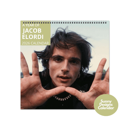 Jacob Elordi 2026 Wall Calendar - Sunny Designs Posters Celebrity Wall Art - Unique Gift - Celebrity Calendar Planner Desk
