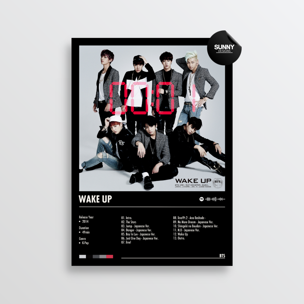 BTS Wake Up merch custom album cover poster music poster personalized gifts poster mockup poster template album posters for wall Sunny Designs Poster 