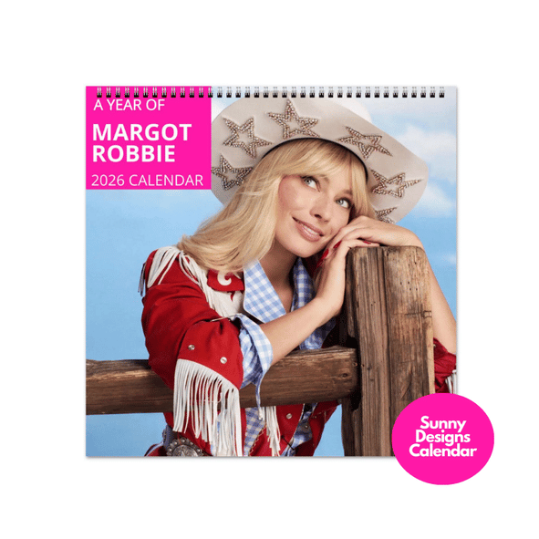 Margot Robbie 2026 Wall Calendar - Sunny Designs Posters Celebrity Wall Art - Unique Gift - Celebrity Calendar Planner Desk