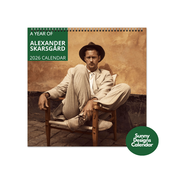 Alexander Skarsgard 2026 Wall Calendar - Sunny Designs Posters Celebrity Wall Art - Unique Gift - Celebrity Calendar Planner Desk
