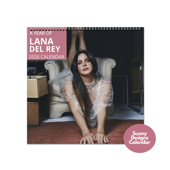 Lana Del Rey 2026 Wall Calendar - Sunny Designs Posters Celebrity Wall Art - Unique Gift - Celebrity Calendar Planner Desk
