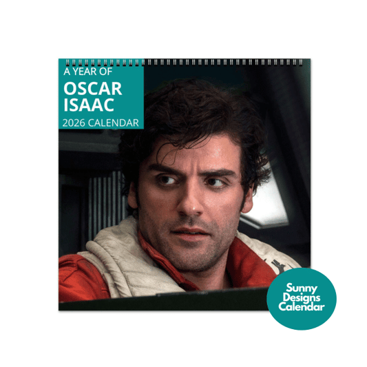 Oscar Isaac 2026 Wall Calendar - Sunny Designs Posters Celebrity Wall Art - Unique Gift - Celebrity Calendar Planner Desk 
