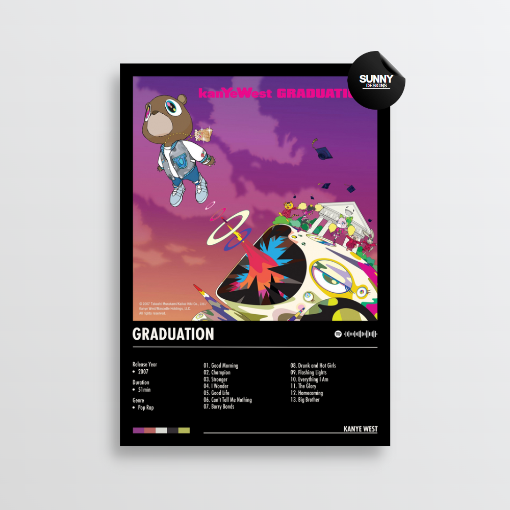 Kanye West - Graduation | Album Cover Poster – Sunny Designs Posters