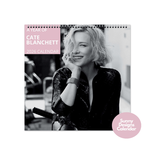 Cate Blanchett 2026 Wall Calendar - Sunny Designs Posters Celebrity Wall Art - Unique Gift - Celebrity Calendar Planner Desk