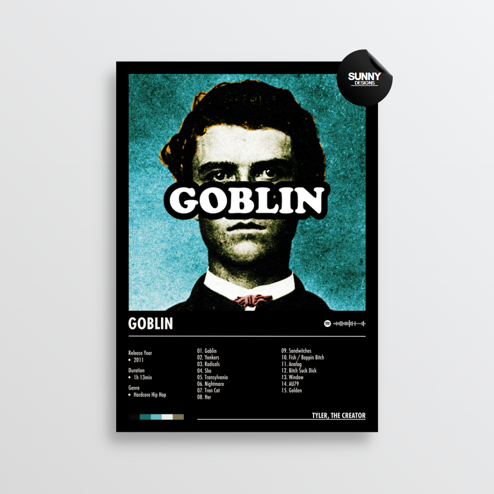 Tyler the Creator Goblin merch custom album cover poster music poster personalized gifts poster mockup poster template Sunny Designs Poster