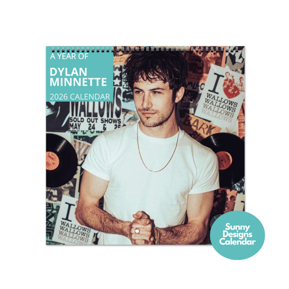 Dylan Minnette 2026 Wall Calendar - Sunny Designs Posters Celebrity Wall Art - Unique Gift - Celebrity Calendar Planner Desk