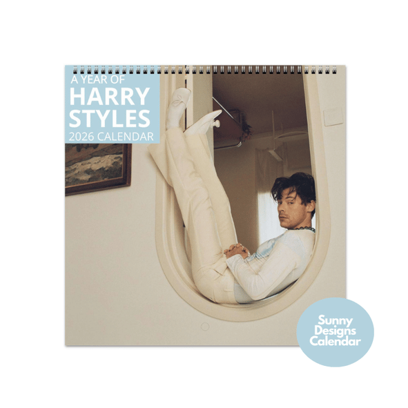 Harry Styles 2026 Wall Calendar - Sunny Designs Posters Celebrity Wall Art - Unique Gift - Celebrity Calendar Planner Desk
