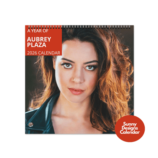 Aubrey Plaza 2026 Wall Calendar - Sunny Designs Posters Celebrity Wall Art - Unique Gift - Celebrity Calendar Planner Desk