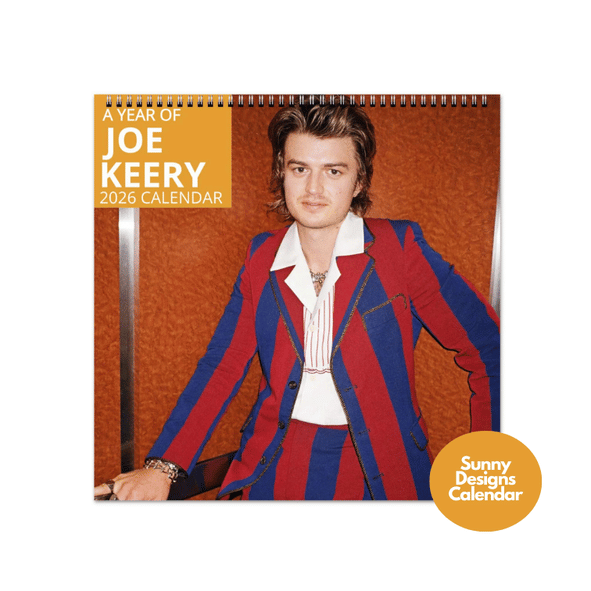 Joe Keery djo 2026 Wall Calendar - Sunny Designs Posters Celebrity Wall Art - Unique Gift - Celebrity Calendar Planner Desk