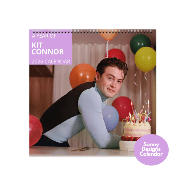 Kit Connor 2026 Wall Calendar - Sunny Designs Posters Celebrity Wall Art - Unique Gift - Celebrity Calendar Planner Desk