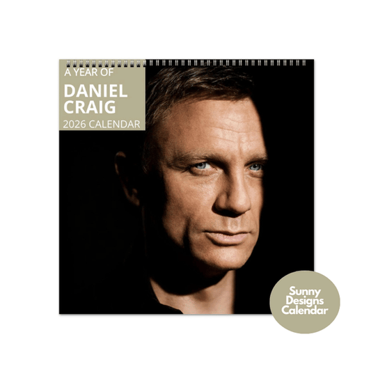 Daniel Craig 2026 Wall Calendar - Sunny Designs Posters Celebrity Wall Art - Unique Gift - Celebrity Calendar Planner Desk