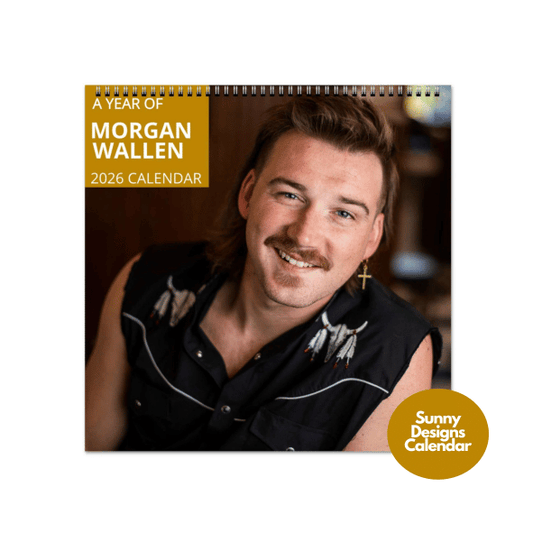 Morgan Wallen 2026 Wall Calendar - Sunny Designs Posters Celebrity Wall Art - Unique Gift - Celebrity Calendar Planner Desk 