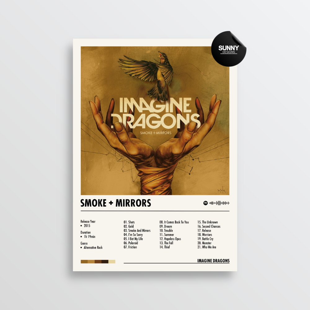 Imagine Dragons Smoke + Mirrors (Deluxe) merch custom album cover poster music poster personalized gifts poster mockup poster template album posters for wall Sunny Designs Poster 