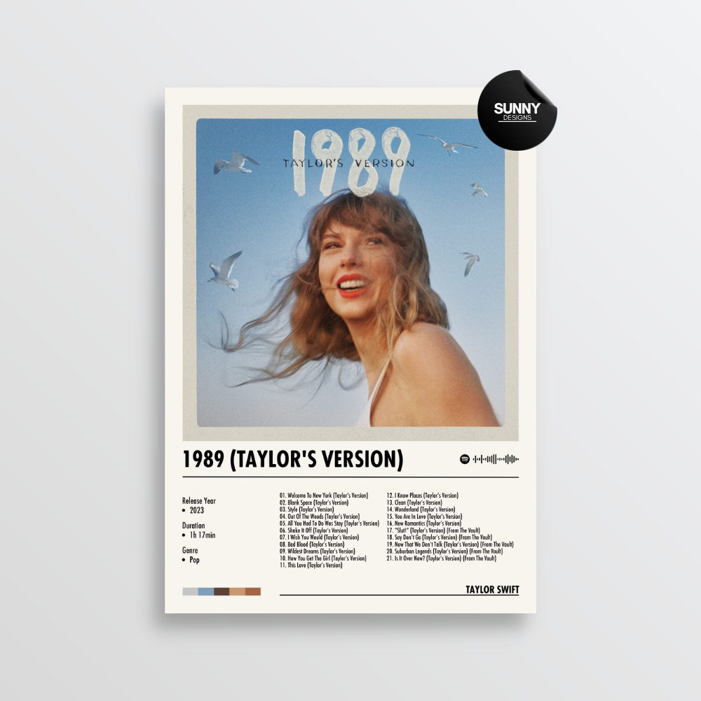 Taylor Swift 1989 (Taylor's Version) merch custom album cover poster music poster personalized gifts poster mockup poster template album posters for wall Sunny Designs Poster 