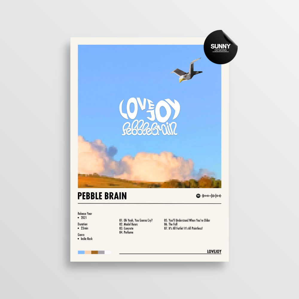 Lovejoy Pebble Brain merch custom album cover poster music poster personalized gifts poster mockup poster template album posters for wall Sunny Designs Poster 