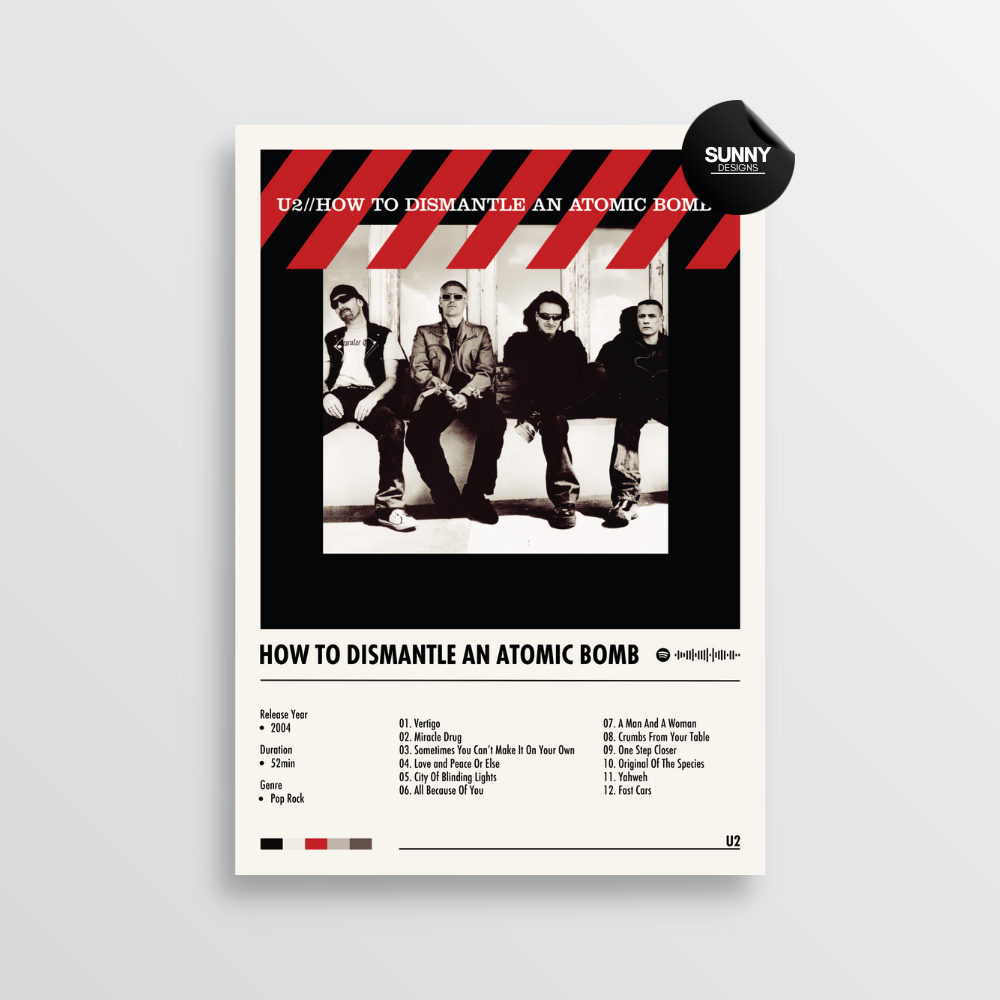 U2 How To Dismantle An Atomic Bomb merch custom album cover poster music poster personalized gifts poster mockup poster template album posters for wall Sunny Designs Poster 