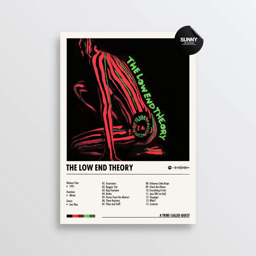 A Tribe Called Quest The Low End Theory merch custom album cover poster music poster personalized gifts poster mockup poster template album posters for wall Sunny Designs Poster 