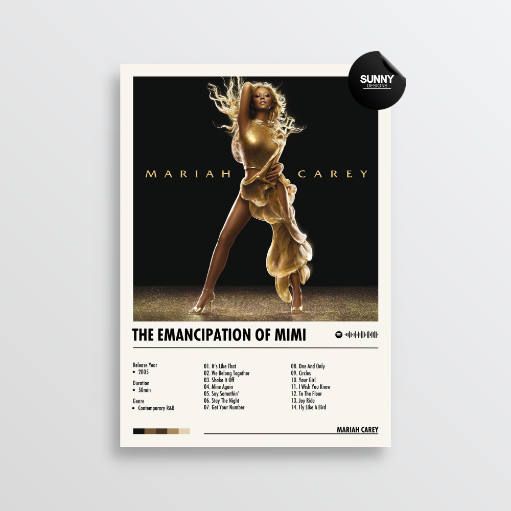 Mariah Carey The Emancipation of Mimi merch custom album cover poster music poster personalized gifts poster mockup poster template album posters for wall Sunny Designs Poster 