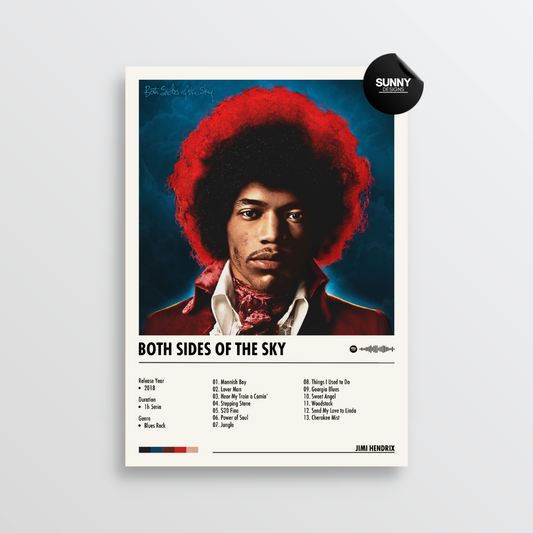 Jimi Hendrix Both Sides of the Sky merch custom album cover poster music poster personalized gifts poster mockup poster template album posters for wall Sunny Designs Poster 