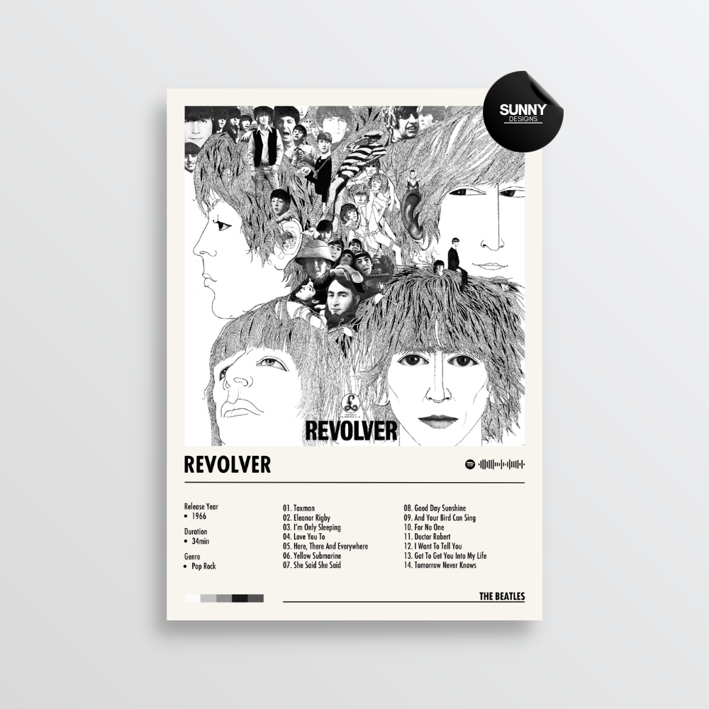 The Beatles Revolver merch custom album cover poster music poster personalized gifts poster mockup poster template album posters for wall Sunny Designs Poster 