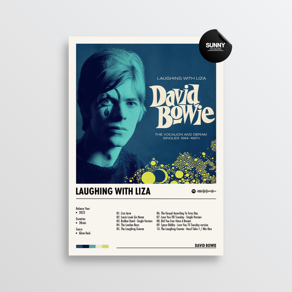 David Bowie - Laughing with Liza | Album Cover Poster – Sunny Designs ...