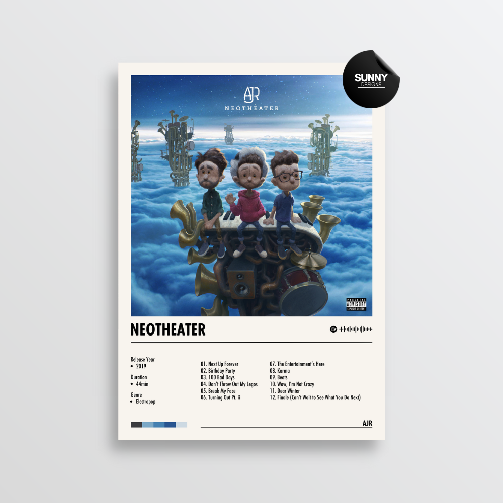 AJR - Neotheater | Album Cover Poster – Sunny Designs Posters