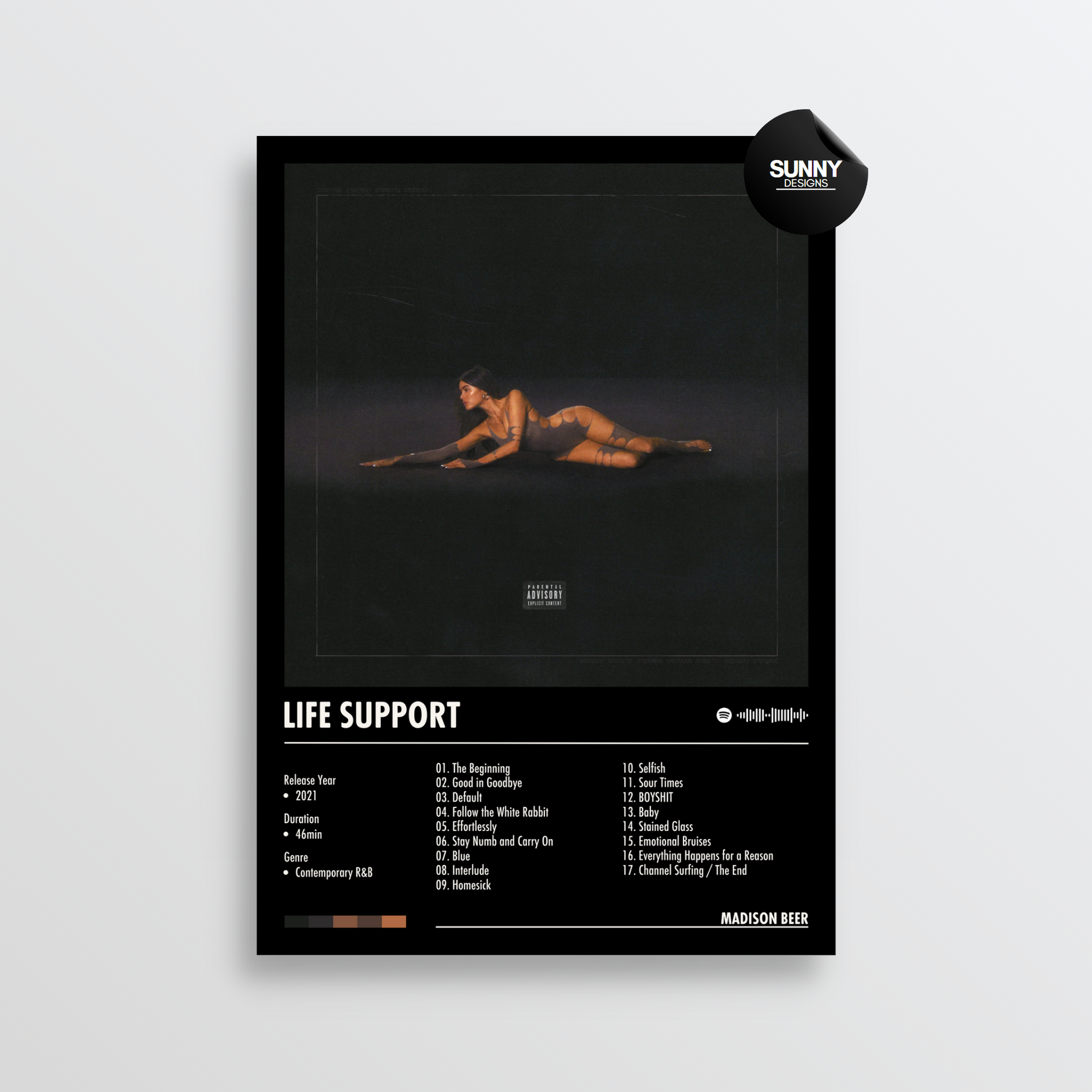 Madison Beer Life Support merch custom album cover poster music poster personalized gifts poster mockup poster template Sunny Designs Poster 