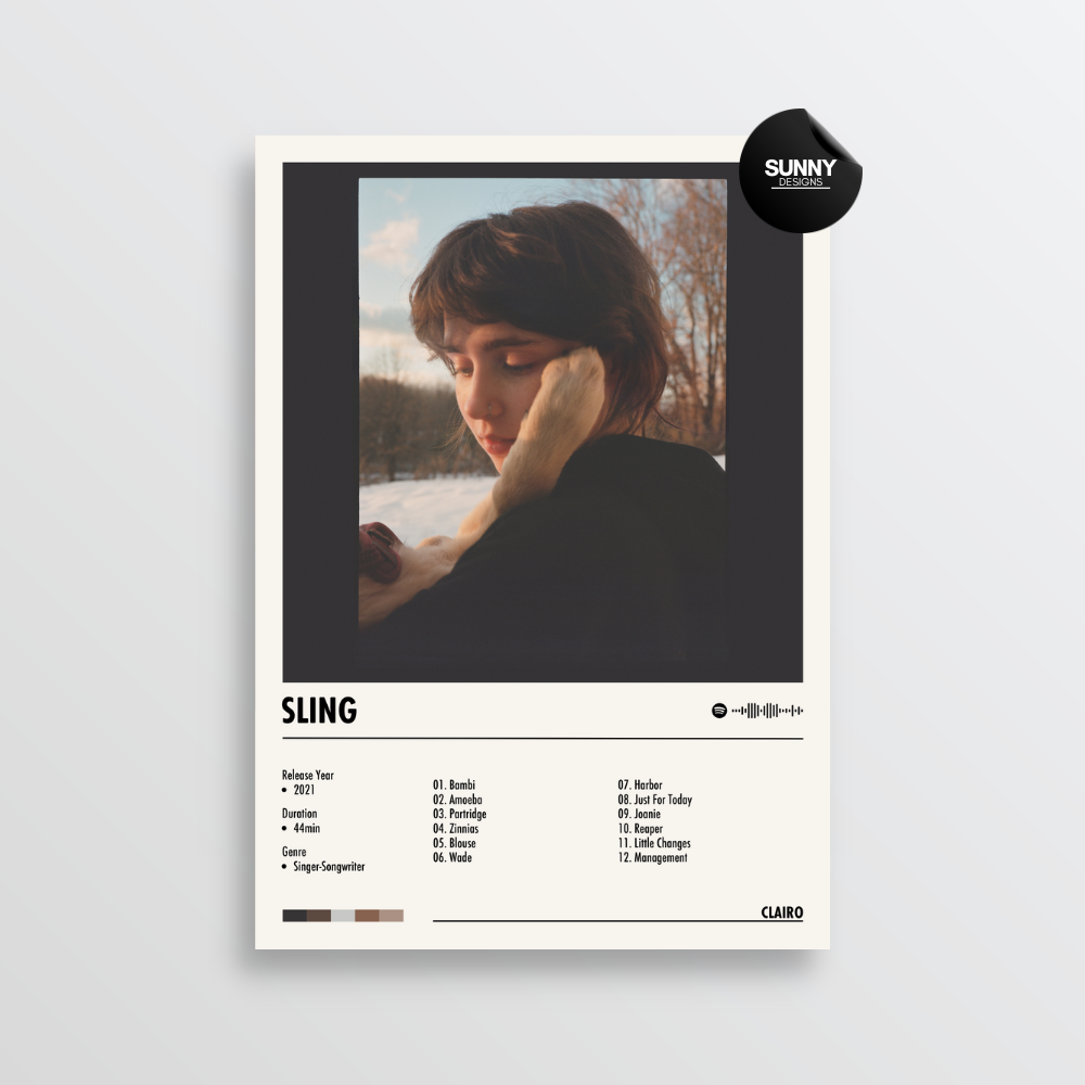 Clairo Sling merch custom album cover poster music poster personalized gifts poster mockup poster template album posters for wall Sunny Designs Poster 