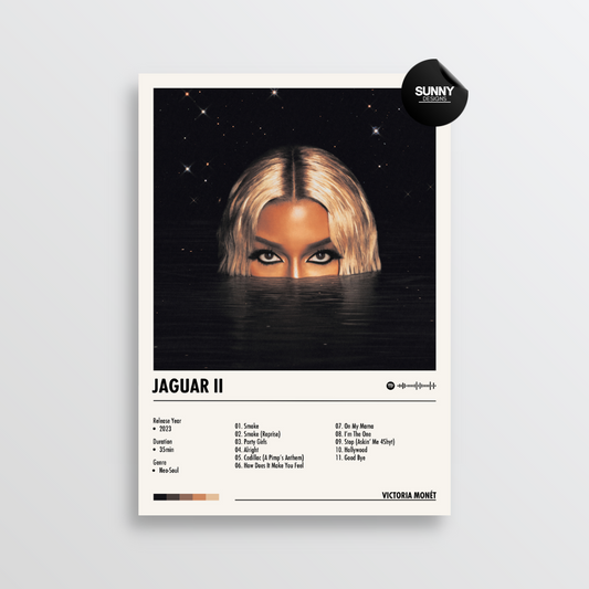 Victoria Monet JAGUAR II merch custom album cover poster music poster personalized gifts poster mockup poster template album posters for wall Sunny Designs Poster 