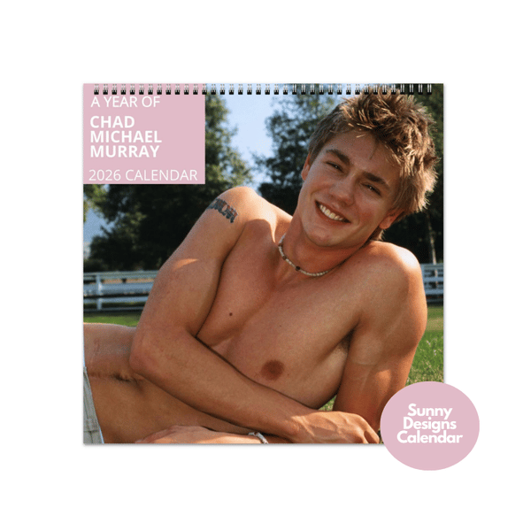 Chad Michael Murray 2026 Wall Calendar - Sunny Designs Posters Celebrity Wall Art - Unique Gift - Celebrity Calendar Planner Desk