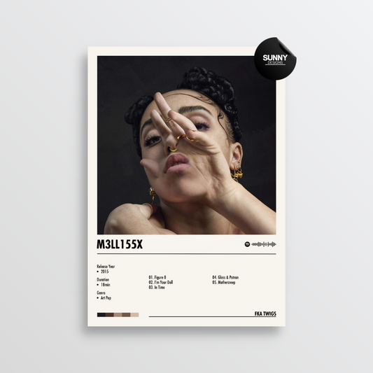 FKA twigs M3LL155X merch custom album cover poster music poster personalized gifts poster mockup poster template album posters for wall Sunny Designs Poster 