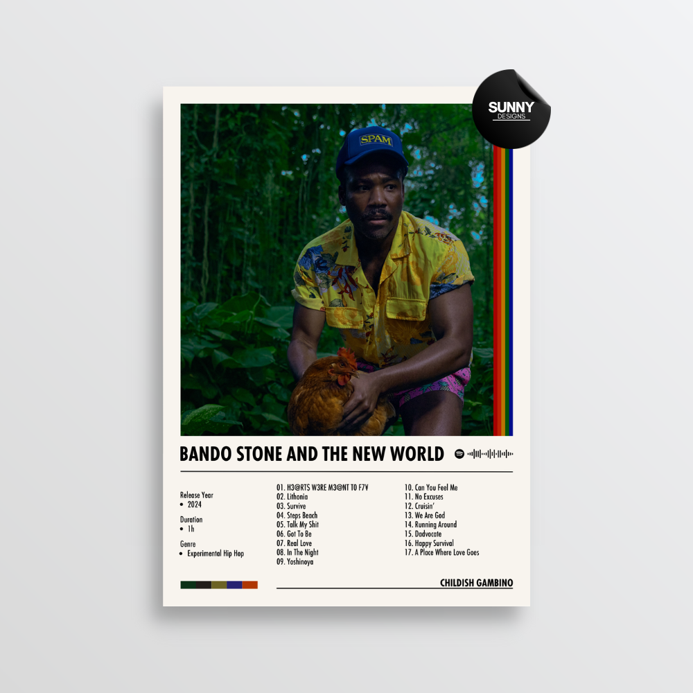 Childish Gambino Bando Stone and The New World merch custom album cover poster music poster personalized gifts poster mockup poster template album posters for wall Sunny Designs Poster 