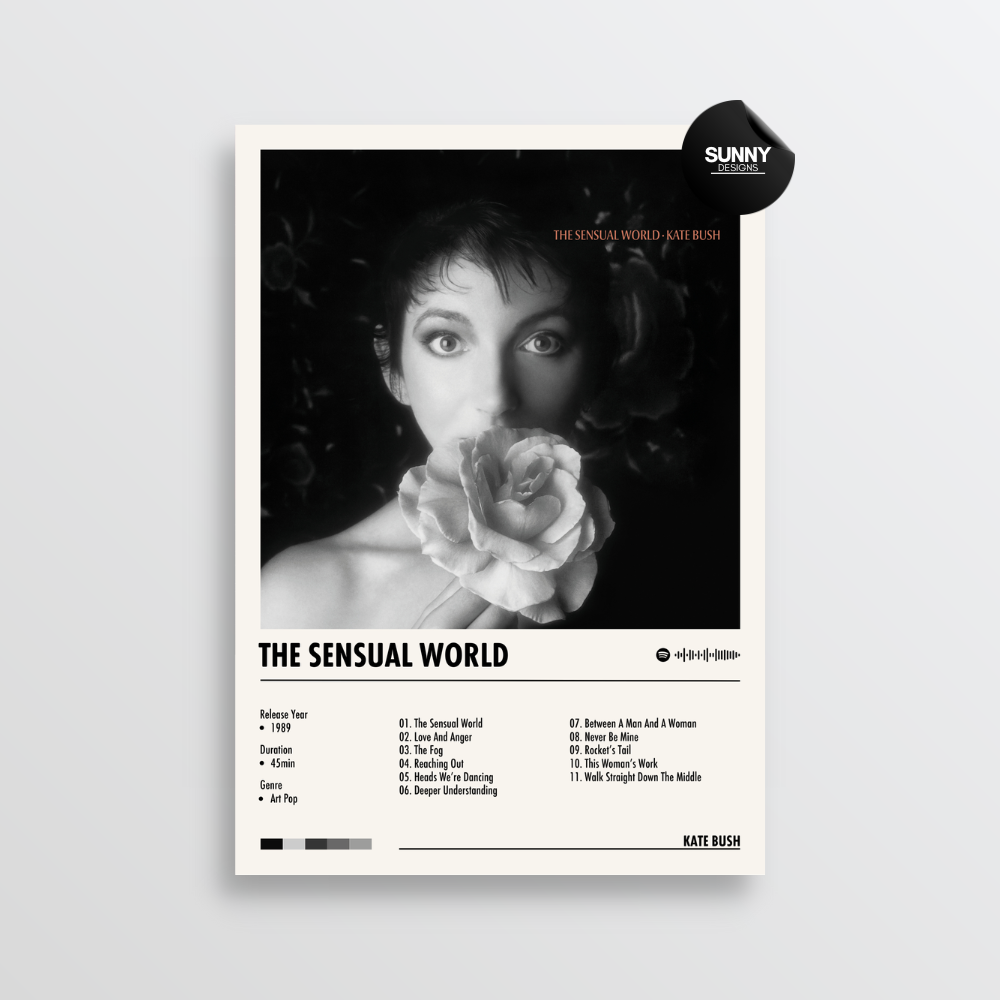 Kate Bush The Sensual World merch custom album cover poster music poster personalized gifts poster mockup poster template album posters for wall Sunny Designs Poster 