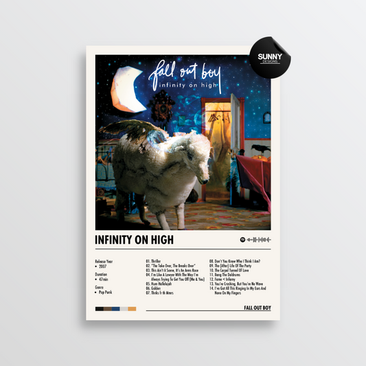 Fall Out Boy Infinity On High merch custom album cover poster music poster personalized gifts poster mockup poster template album posters for wall Sunny Designs Poster 