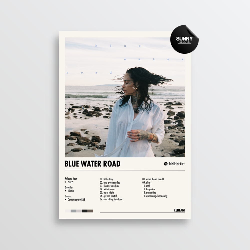 Kehlani blue water road merch custom album cover poster music poster personalized gifts poster mockup poster template Sunny Designs Poster