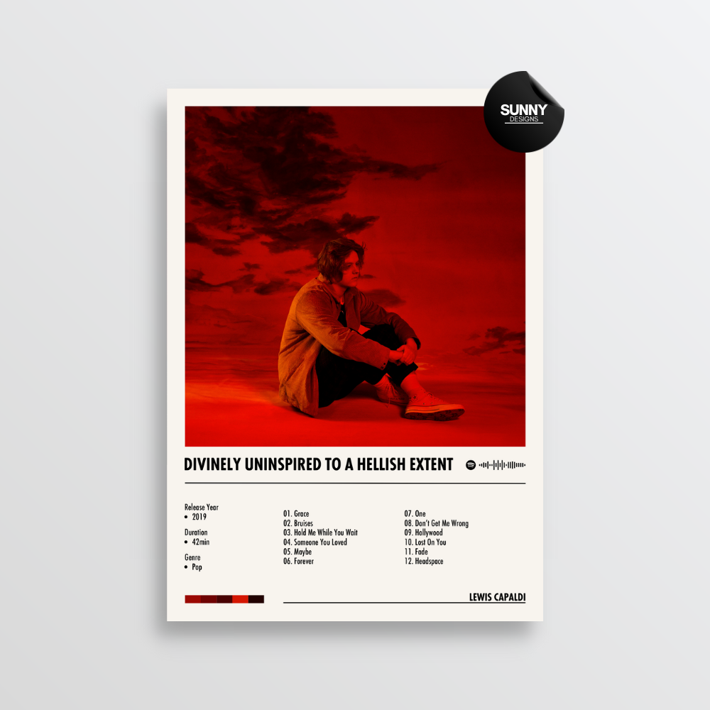 Lewis Capaldi Divinely Uninspired To A Hellish Extent merch custom album cover poster music poster personalized gifts poster mockup poster template album posters for wall Sunny Designs Poster 