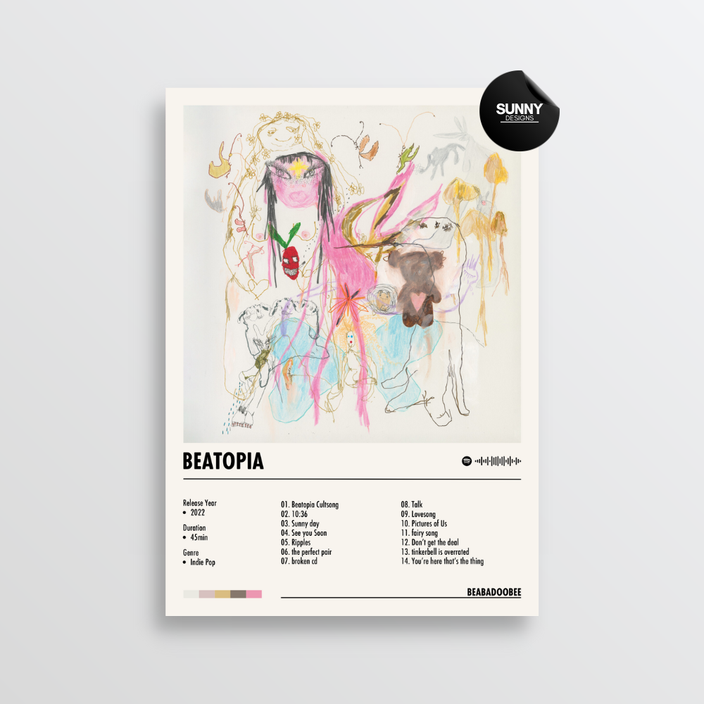 Beatopia Poster Beabadoobee - Beatopia | Album Cover Poster – Sunny Designs Posters