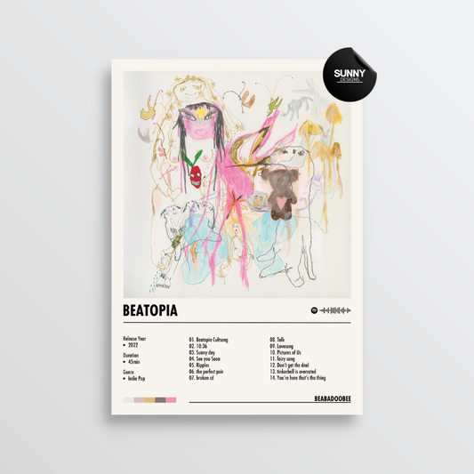 beabadoobee Beatopia merch custom album cover poster music poster personalized gifts poster mockup poster template album posters for wall Sunny Designs Poster 